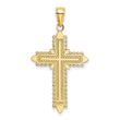 10K w/ Lace Border Cross Charm