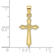 10K w/ Engraved Edges Cross Charm