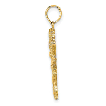 10K Polished Running Football Player Charm