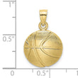 10K Textured Basketball Charm