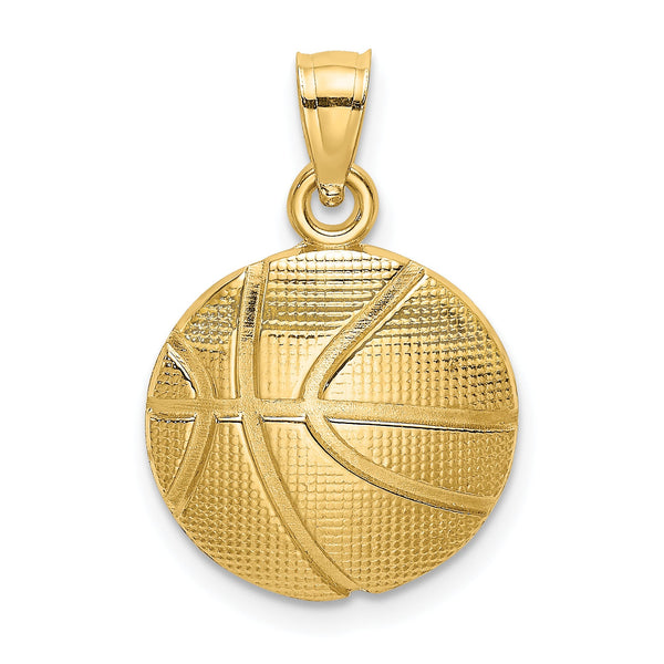 10K Textured Basketball Charm