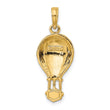 10K Polished Hot Air Ballon Charm