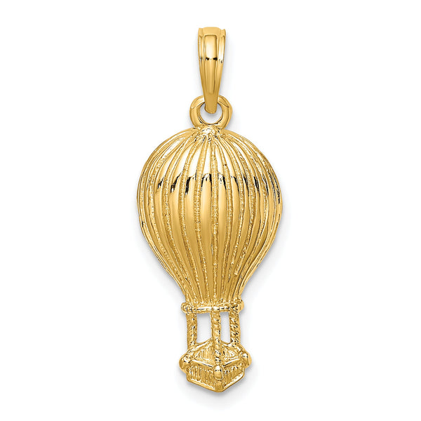 10K Polished Hot Air Ballon Charm
