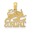 10K TAURUS Zodiac Charm