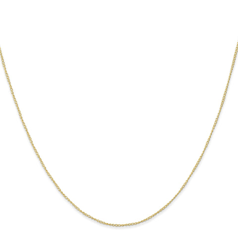 10k .5mm Carded Curb Chain
