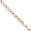 10k .5mm Carded Curb Chain - Birthstone Company