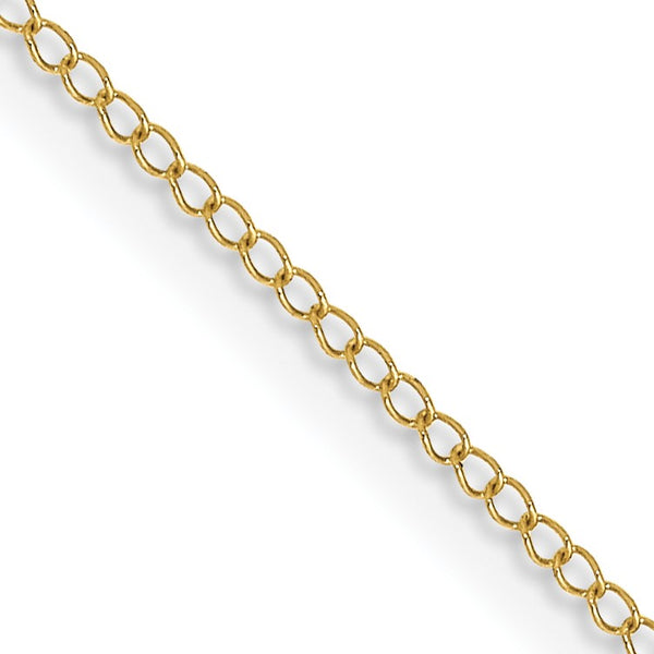 10k .5mm Carded Curb Chain - Birthstone Company