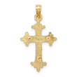 10K Two-Tone Crucifix Charm