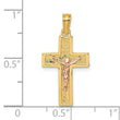 10K Two-Tone Latin Crucifix Charm