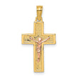 10K Two-Tone Latin Crucifix Charm