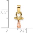 10k Two-Tone 3-D Pacifier Charm