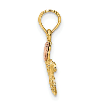 10k Two-Tone Baby Carriage w/ Visor Charm