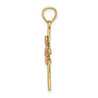10K Two-Tone 2-D Boy On Cross Charm