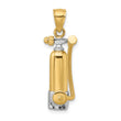 10K w/Rhodium 3-D Single Scuba Tank W/ Hose Charm