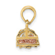 10K Two-tone 3D Lobster Trap W/Moveable Lobster Pendant