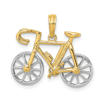 10k Two-tone 3-D Ten Speed Bicycle Charm