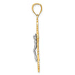 10K Two-tone Crucifix W/ Scrolled Tips Charm