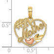 10k Two-Tone Heart w/ #1 MOTHER Charm