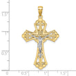 10K Two-tone Cut-Out Crucifix Charm