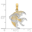 10k w/ Rhodium Cut-Out Angelfish Charm