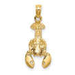10K w/Rhodium 2-D Moveable Lobster Charm
