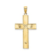 10K W/ Satin Finish Crucifix Charm