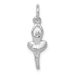 10k White Gold Ballerina Charm