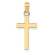 10k Polished Cross Pendant