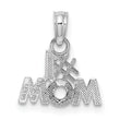 10k White Gold Polished #1 MOM Pendant