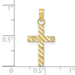 10k D/C Cross Pendant