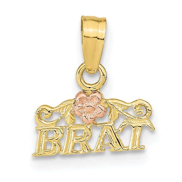 10K Rose and Yellow Gold BRAT Pendant