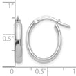 10K Polished White Gold Hoop Earrings - Birthstone Company