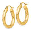 10K Polished Lightweight Hoop Earrings