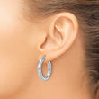 10K White Gold Polished Lightweight Hoop Earrings - Birthstone Company