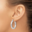 10K White Gold Polished Lightweight Hoop Earrings