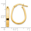 10K Polished U-Shape Hoop Earrings
