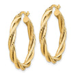 10K Polished Twisted Hoop Earrings