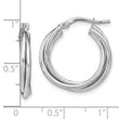 10K White Gold Polished Hoop Earrings