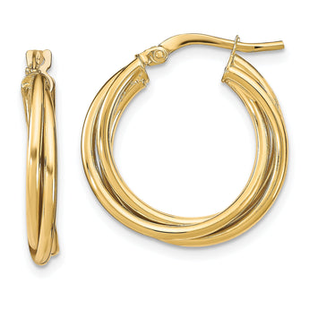 10K Polished Hoop Earrings