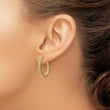 10K Polished D/C Hoop Earrings