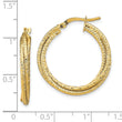 10K Polished D/C Hoop Earrings