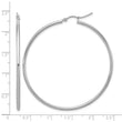 10K White Gold Polished Hinged Hoop Earrings - Birthstone Company