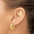 10K Diamond-Cut Hinged Huggie Earrings