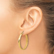 10K Polished Twisted Round Hoop Earrings