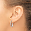10k White Gold Polished Endless 2mm Hoop Earrings
