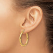 10k Diamond-cut 3mm Round Hoop Earrings - Birthstone Company