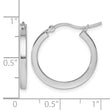 10k White Gold 2mm Square Tube Hoops - Birthstone Company