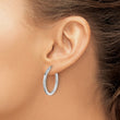 10k White Gold 2mm Square Tube Hoops - Birthstone Company