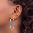 10k White Gold 2mm Square Tube Hoops