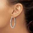 10k White Gold 2mm Square Tube Hoops - Birthstone Company